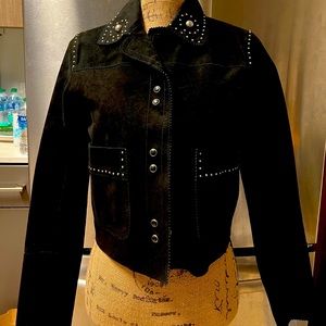 sandro suede leather jacket